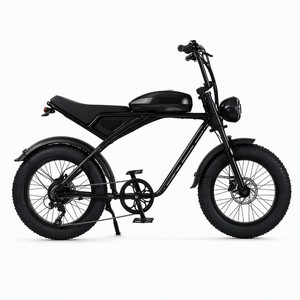 750W Electric Moped Bike 48V 20AH Retro Vintage Style Aluminum Alloy Frame Urban Cruiser Fat Tire Classic for Cafe Cruising