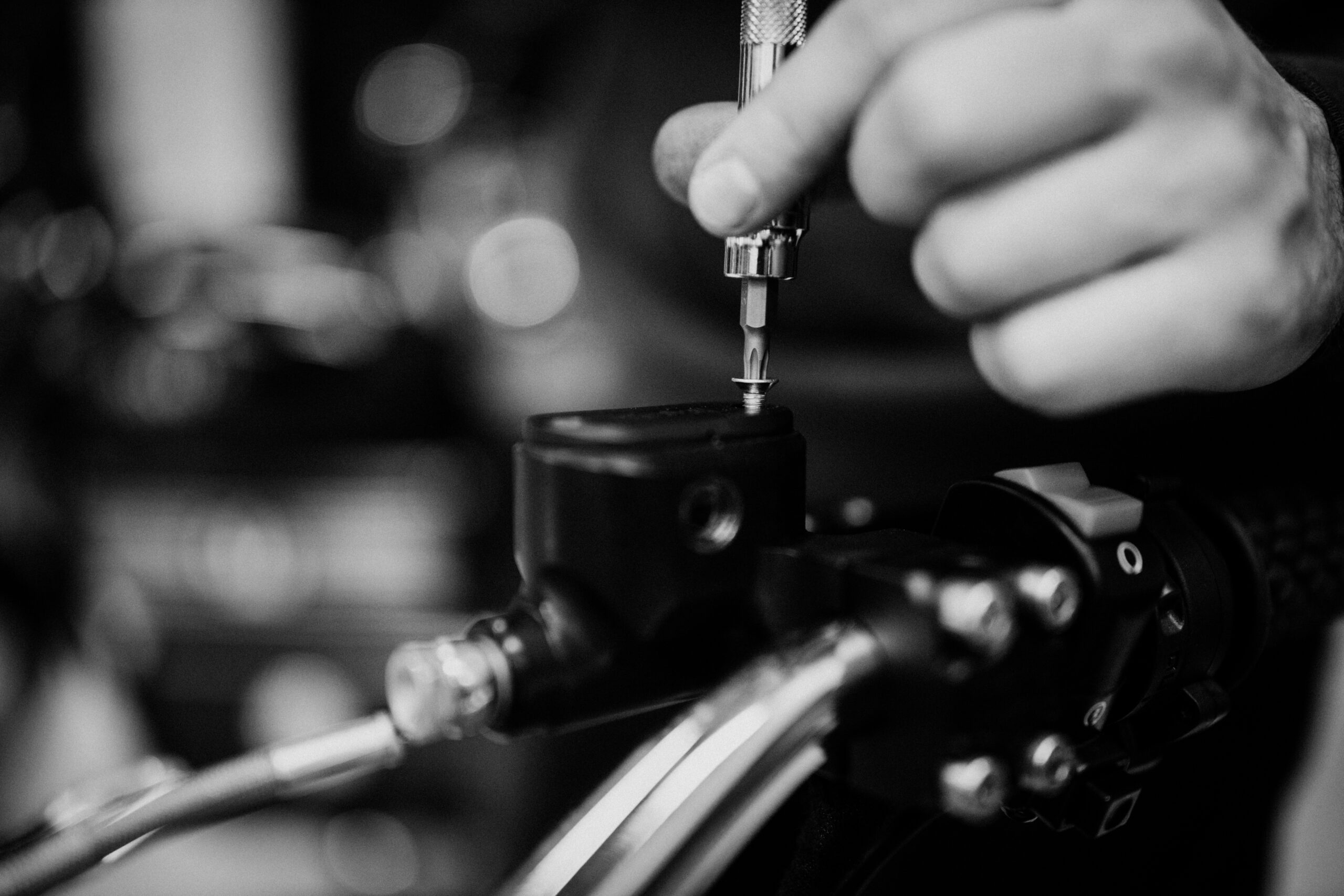 RGNT No.1 Scrambler workshop handcrafting detail in Anneberg Sweden
