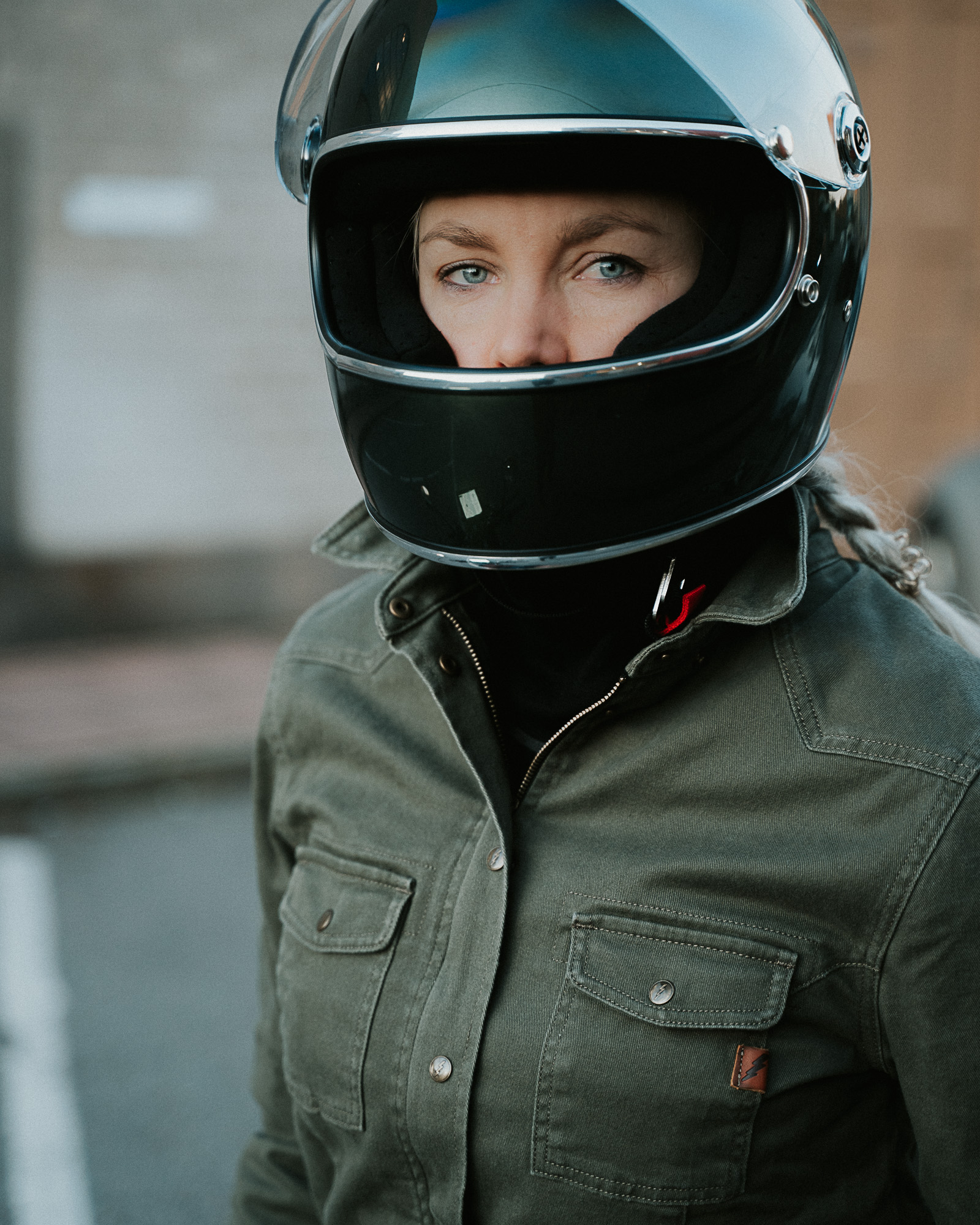 RGNT No.1 Scrambler rider portrait in Swedish coast